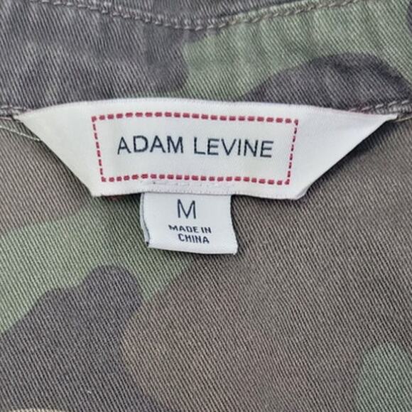 Adam Levine Mens Medium 100% Cotton Camo Long Sleeve Button Up Jacket - Picture 4 of 4